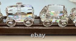 SWAROVSKI TRAIN SET 6 piece with TRACK