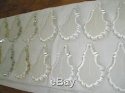 Set of 15 Pieces Huge Large Antique French pendalogue crystal 130MM