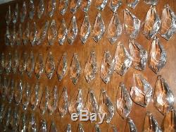 Set of 75 pieces Vintage crystal glass 2.5 long for chandelier parts