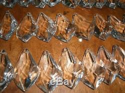 Set of 75 pieces Vintage crystal glass 2.5 long for chandelier parts