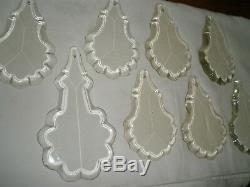 Set of 8 Pieces Huge Large Antique French pendalogue crystal 130MM