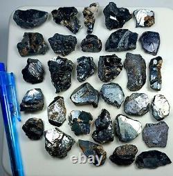 Shiny iridescent Hematite Crystals (iron roses) with Red Rutile, 30 pieces lot