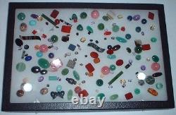 Showcase with Many Various Semi-Precious CA. 150 Piece #5419