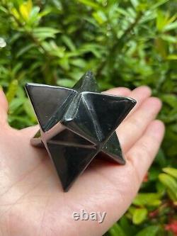 Shungite Merkaba, 2.5 Diagonal Polished Shungite Star / Stones, EMF Protection