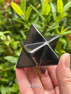 Shungite Merkaba, 2.5 Diagonal Polished Shungite Star / Stones, EMF Protection