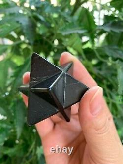 Shungite Merkaba, 2.5 Diagonal Polished Shungite Star / Stones, EMF Protection