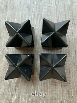 Shungite Merkaba, 2.5 Diagonal Polished Shungite Star / Stones, EMF Protection