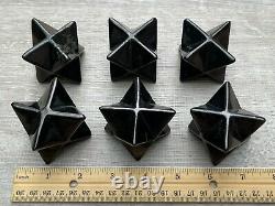 Shungite Merkaba, 2.5 Diagonal Polished Shungite Star / Stones, EMF Protection