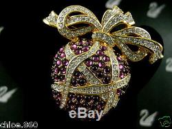 Signed Swarovski Pave' Crystal Pin Brooch Nib Rare Collectors Piece