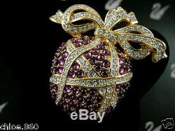 Signed Swarovski Pave' Crystal Pin Brooch Nib Rare Collectors Piece