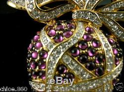 Signed Swarovski Pave' Crystal Pin Brooch Nib Rare Collectors Piece