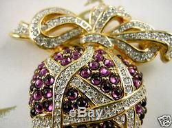 Signed Swarovski Pave' Crystal Pin Brooch Nib Rare Collectors Piece