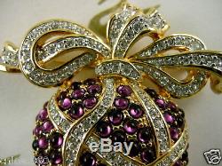 Signed Swarovski Pave' Crystal Pin Brooch Nib Rare Collectors Piece