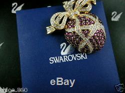 Signed Swarovski Pave' Crystal Pin Brooch Nib Rare Collectors Piece