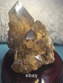 Smokey Citrine Cluster With Multiple Points, Stunning Statement Piece