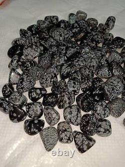 Snowflake obsidian tumbled stone Snowflake Obsidian Tumbled Stone