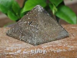 Solid Pyrite Pyramid Crystal Piece, Polished Display Piece Fools Gold