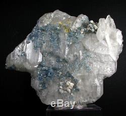 Sparkling apatite on quartz museum piece