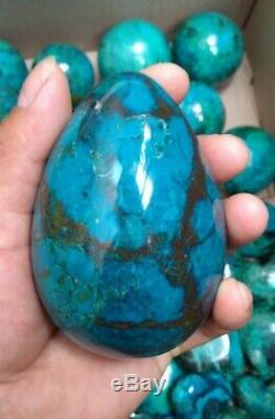 Sphere/Ball Heart Egg of Chrysocolla Malachite 58 pieces 9.620 grams FROM PERU