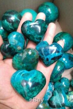 Sphere/Ball Heart Egg of Chrysocolla Malachite 58 pieces 9.620 grams FROM PERU