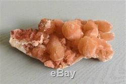 Stilbite Red-Orange Natural Crystal Rare 185x90mm Collectors Piece