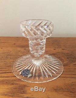 Stuart Crystal Hurricane Lamp Candle Holder 2 Piece (new) Nib. Made In GB