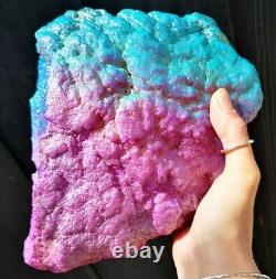 Stunning Large Heavy Unicorn Aura Quartz Geode Piece, Healing Crystal