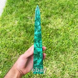 Stunning Large Malachite Tower Natural Gemstone Crystal Display Piece