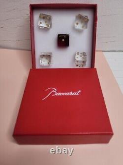 Super Rare Crystal Baccarat Dice Exquisite 5 Piece Crafted In France