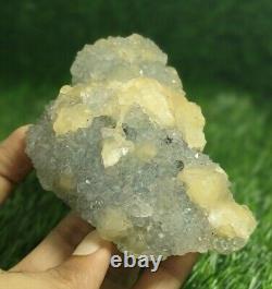 Superb piece of mm quartz with fine calcite cluster stone crystal mineral 1539