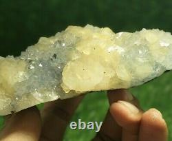 Superb piece of mm quartz with fine calcite cluster stone crystal mineral 1539