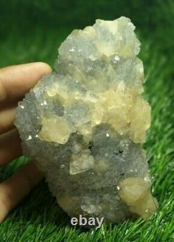 Superb piece of mm quartz with fine calcite cluster stone crystal mineral 1539