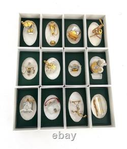 Swarovski 12 Pieces Crystal Memories Miniature with Gold Accent Collection # 1
