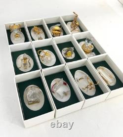 Swarovski 12 Pieces Crystal Memories Miniature with Gold Accent Collection # 1
