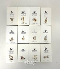 Swarovski 12 Pieces Crystal Memories Miniature with Gold Accent Collection # 1