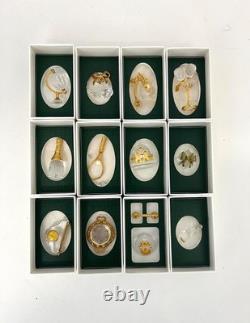 Swarovski 12 Pieces Crystal Memories Miniature with Gold Accent Collection # 2