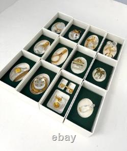 Swarovski 12 Pieces Crystal Memories Miniature with Gold Accent Collection # 2