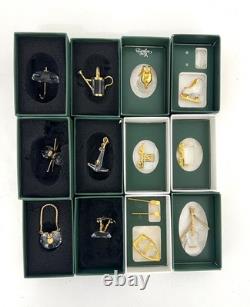 Swarovski 12 Pieces Crystal Memories Miniature with Gold Accent Collection # 3