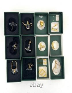 Swarovski 12 Pieces Crystal Memories Miniature with Gold Accent Collection # 3