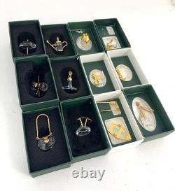 Swarovski 12 Pieces Crystal Memories Miniature with Gold Accent Collection # 3