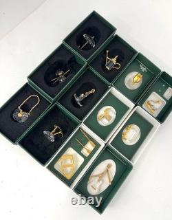 Swarovski 12 Pieces Crystal Memories Miniature with Gold Accent Collection # 3