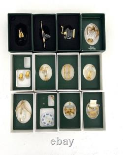 Swarovski 12 Pieces Crystal Memories Miniature with Gold Accent Collection # 4