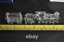 Swarovski 3-Piece Silver Crystal Express Train Set with Boxes