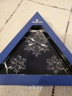 Swarovski 3-Piece Snowflake Crystal Ornament Set, Annual Edition 2018 NIB