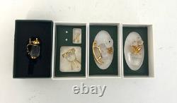 Swarovski 4 Pieces Crystal Memories Miniature with Gold Accent Collection # 9