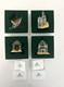 Swarovski 4 Pieces Crystal Miniature Figurines With Gold Accent- Collection # 24