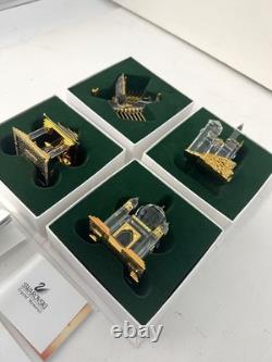 Swarovski 4 Pieces Crystal Miniature Figurines with Gold Accent- Collection # 24
