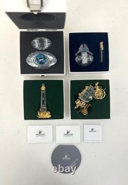 Swarovski 4 Pieces Crystal Miniature Figurines with Gold Accent- Collection # 26