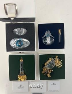 Swarovski 4 Pieces Crystal Miniature Figurines with Gold Accent- Collection # 26