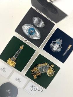 Swarovski 4 Pieces Crystal Miniature Figurines with Gold Accent- Collection # 26